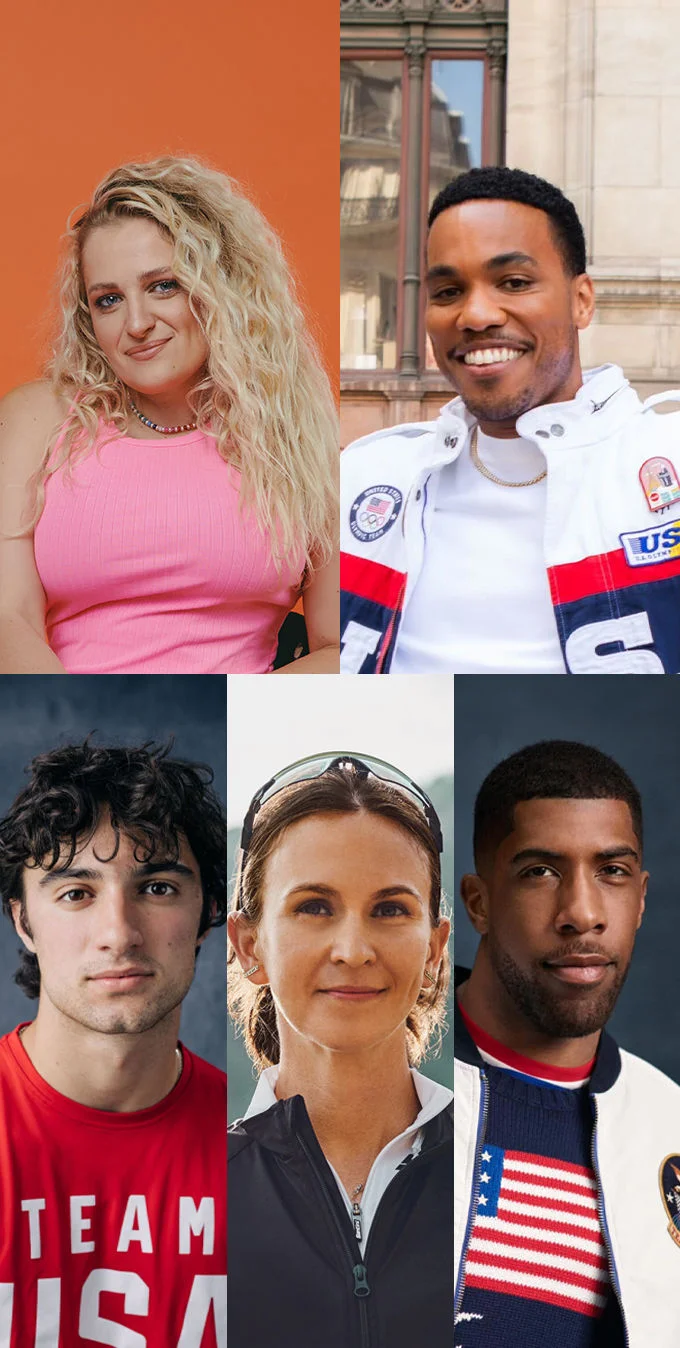 Photo grid with photos featuring Ali Stroker, Anderson .Paak, Ezra Frech, Samantha Bosco and Jamal Hill