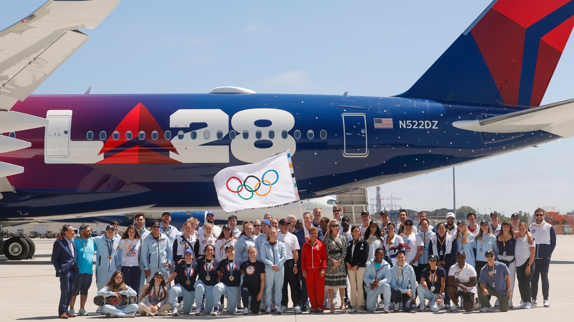 LA28 Welcomes Official Olympic Flag image